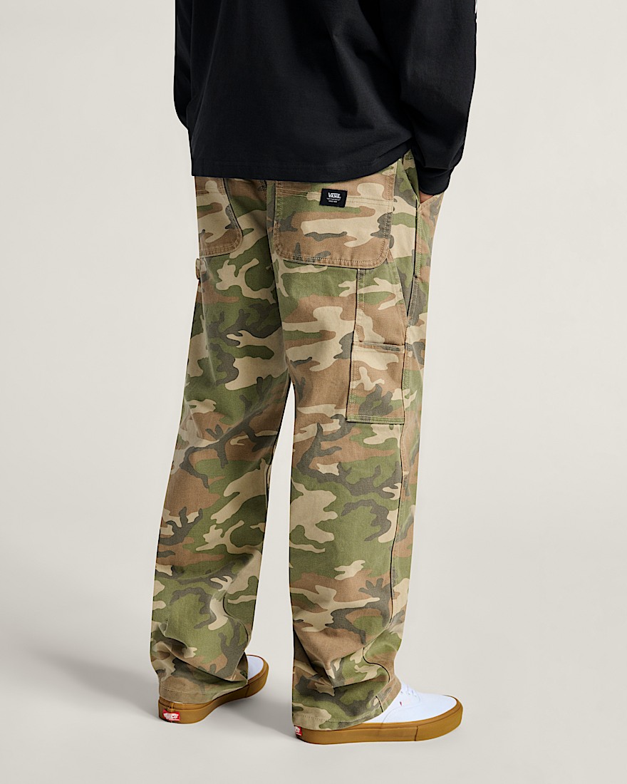 Drill Chore Carpenter Loose Denim Pants VANS Vintage Camo Black ALT4