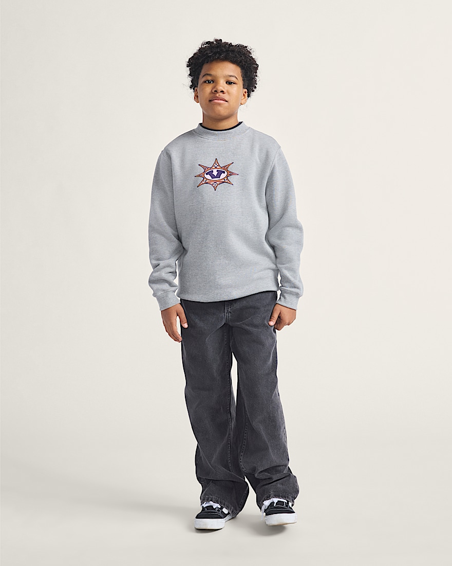 Kids Star Checker Crew Sweatshirt