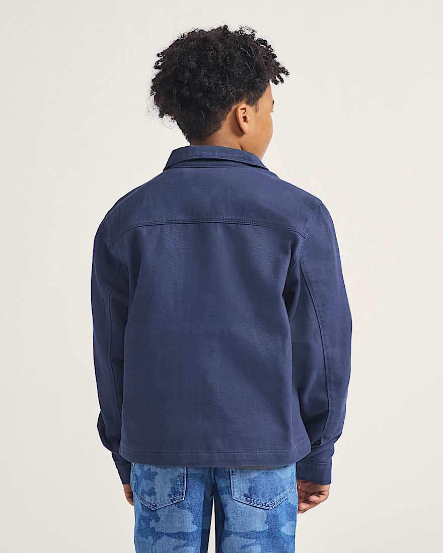 Kids Mcavoy Zip Station Jacket VANS Parisian Night Blue ALT2