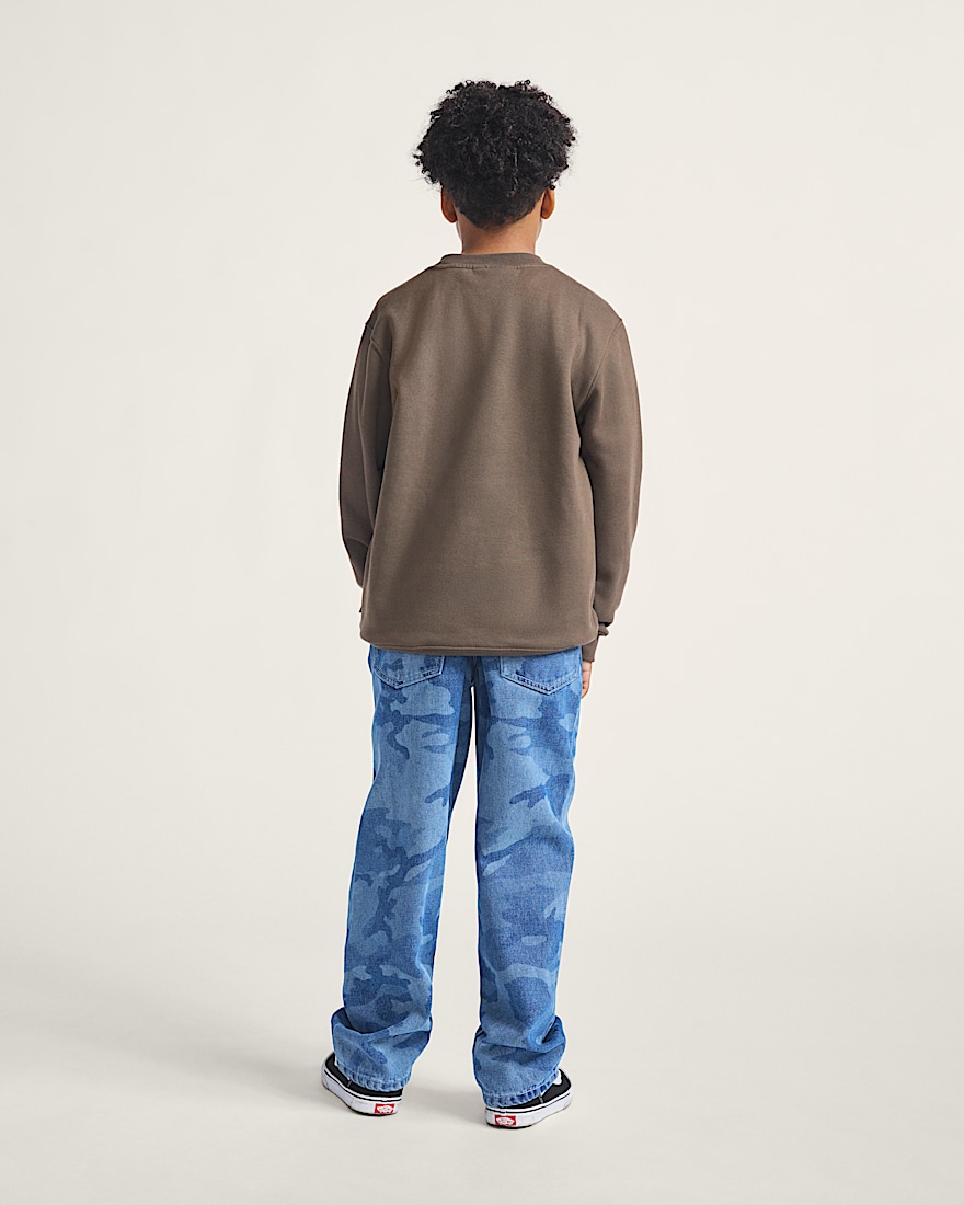 Kids Check5 Loose Denim Pants VANS Stonewash Blue ALT3
