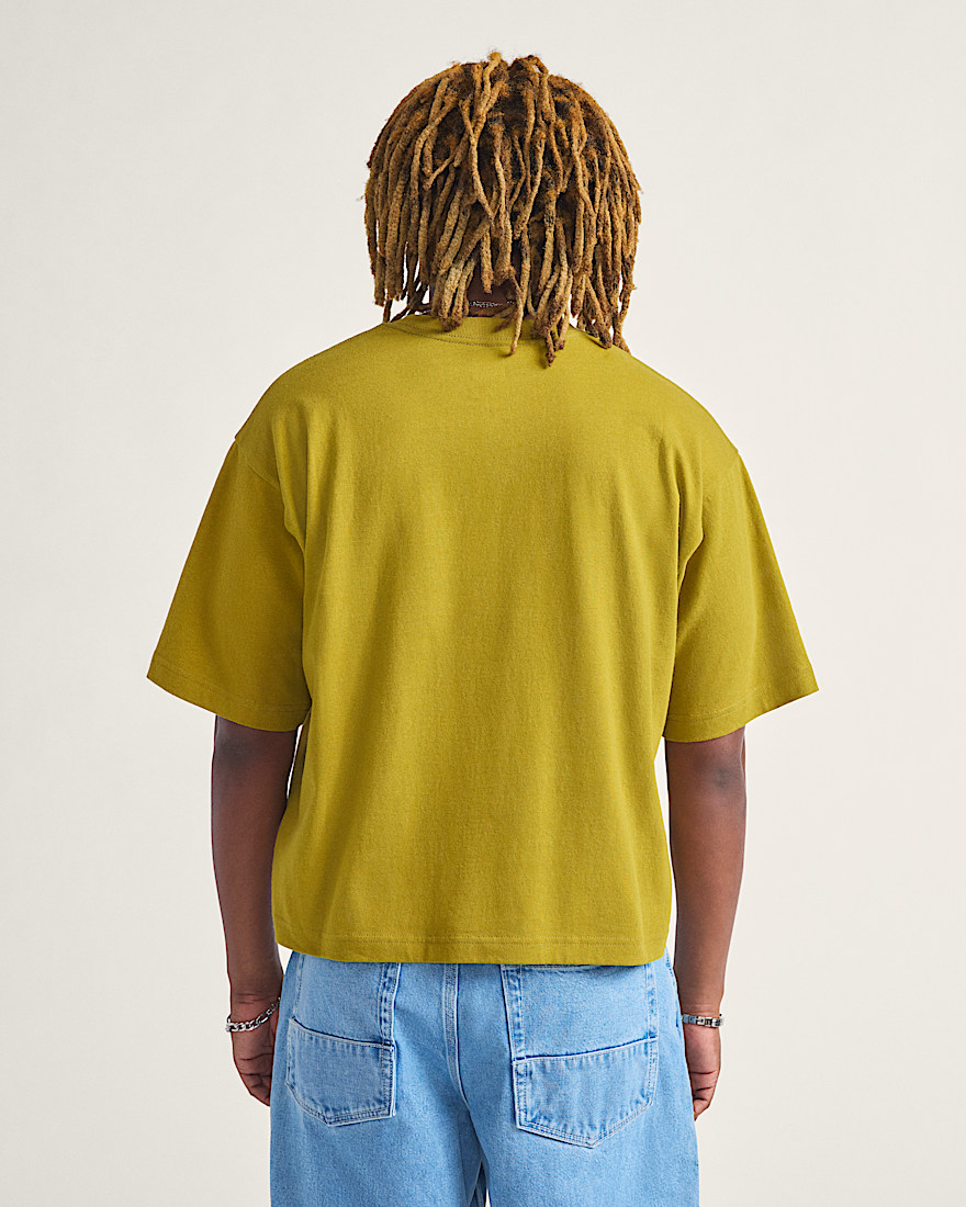 Skate Hillz Bomb Short TShirt by Atiba Jefferson VANS Atiba Burnt Gold Yellow ALT2