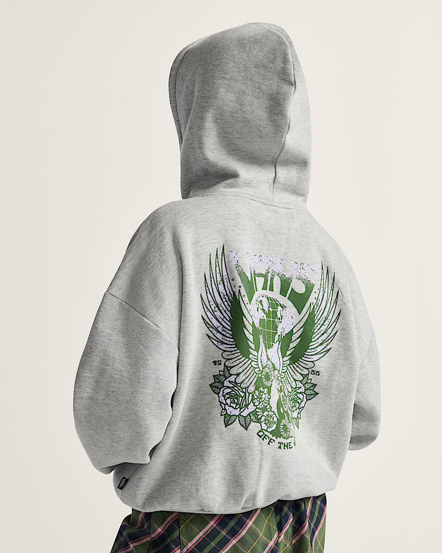 World Peace Retro Pullover Hoodie VANS Heather Grey ALT2