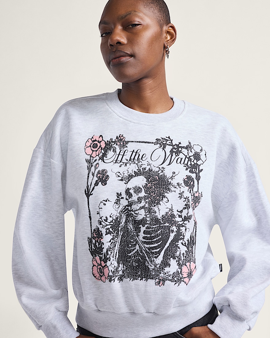 Have To Dream Retro Crew Sweatshirt VANS Heather White ALT3