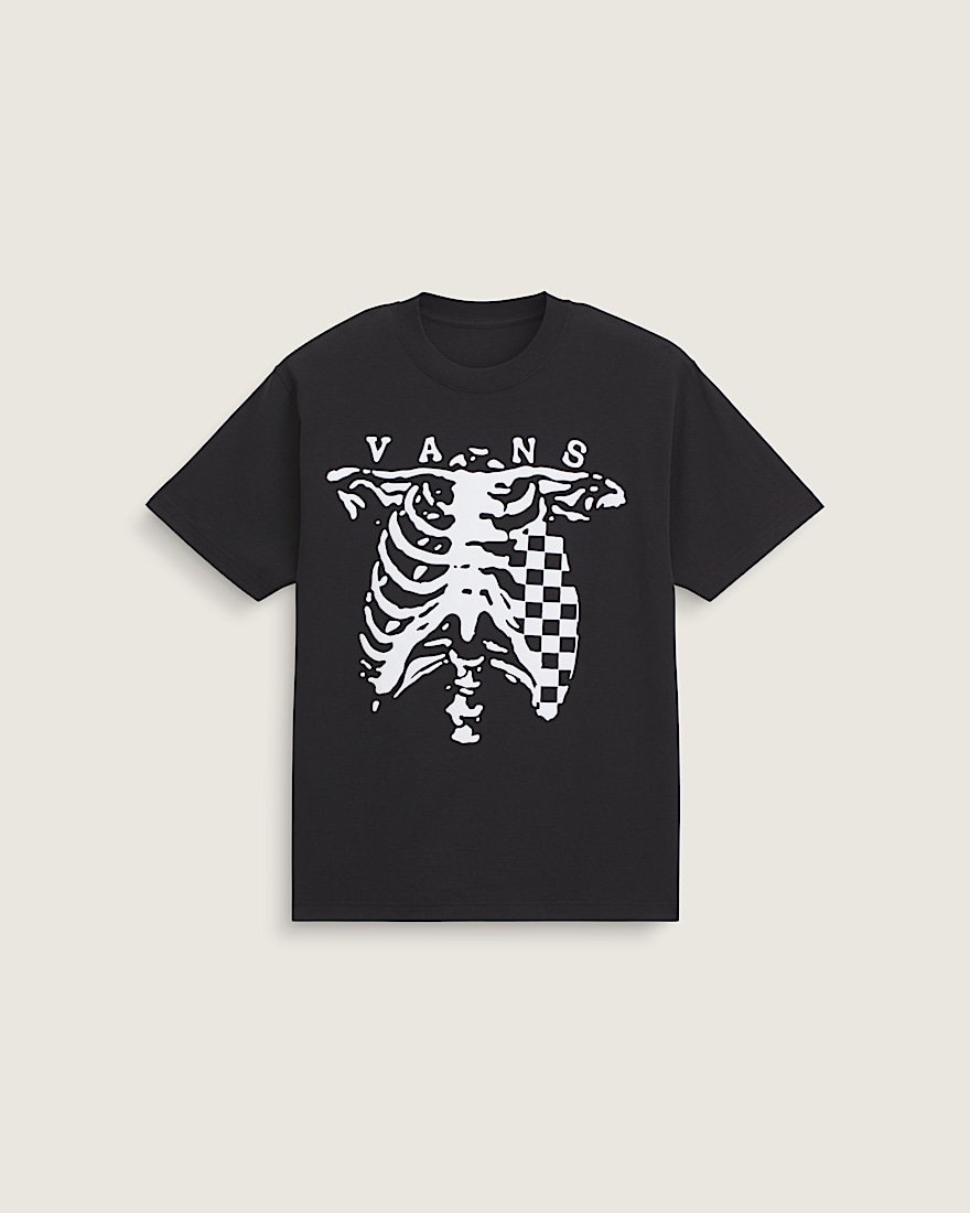 Checkerboard and Bones TShirt VANS Black HERO