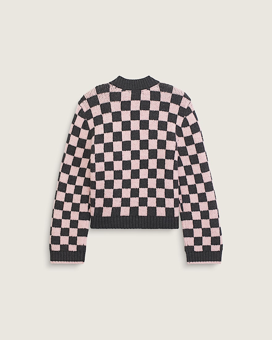 Cameron Sweater VANS Checkerboard Grey Pink ALT1