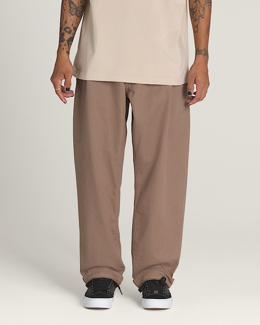 Skate Loose Pleated Pants VANS Walnut Brown HERO