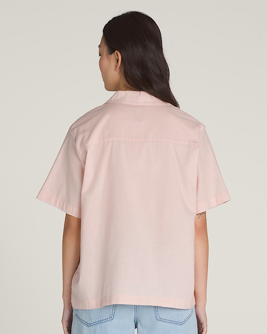 Cassidy Camp Shirt VANS Sepia Rose Pink ALT1