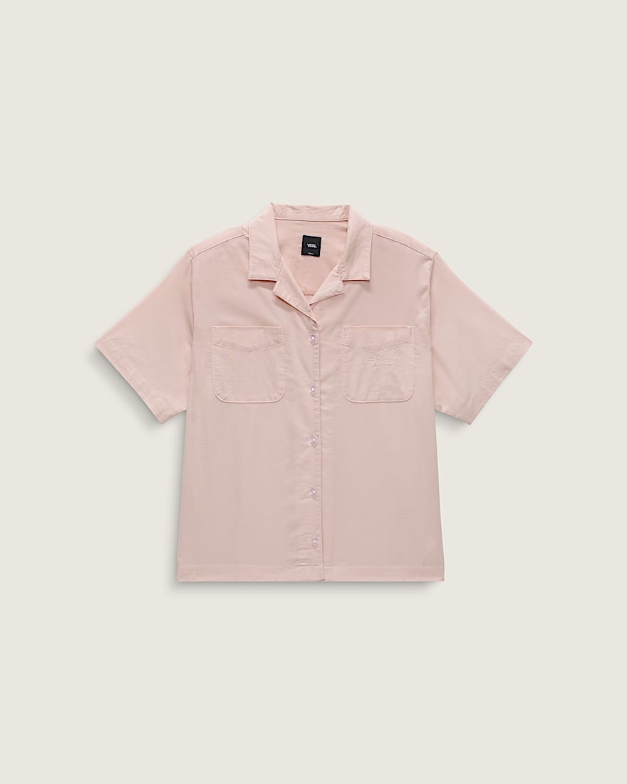 Cassidy Camp Shirt VANS Sepia Rose Pink ALT4