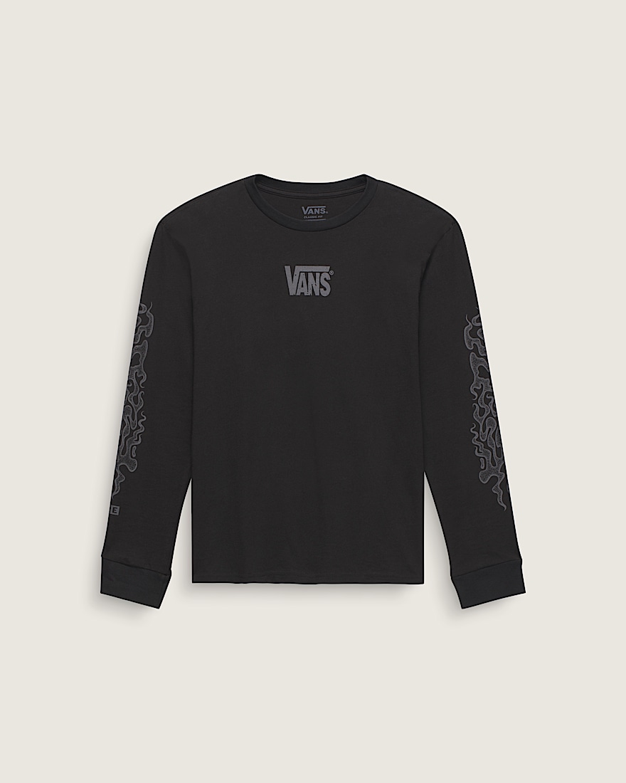 Kids Wave Dunes Long Sleeve TShirt VANS Black ALT3