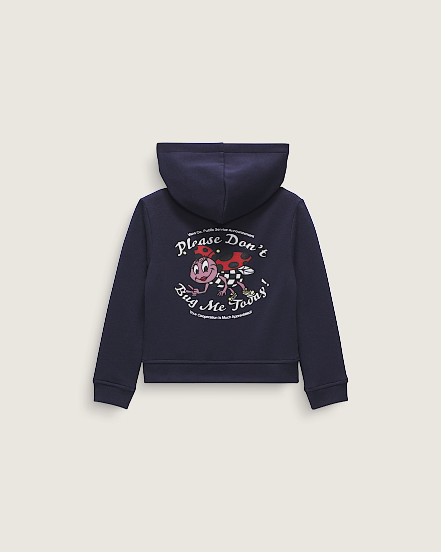 Little Kids Dont Bug Me Zip Hoodie VANS Parisian Night Blue HERO