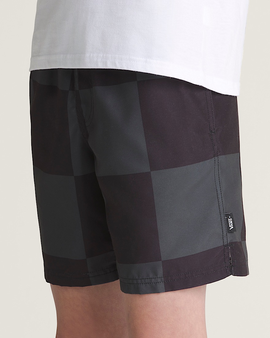 Kids Primary Checkerboard Shorts VANS Checkerboard Black  Grey ALT3