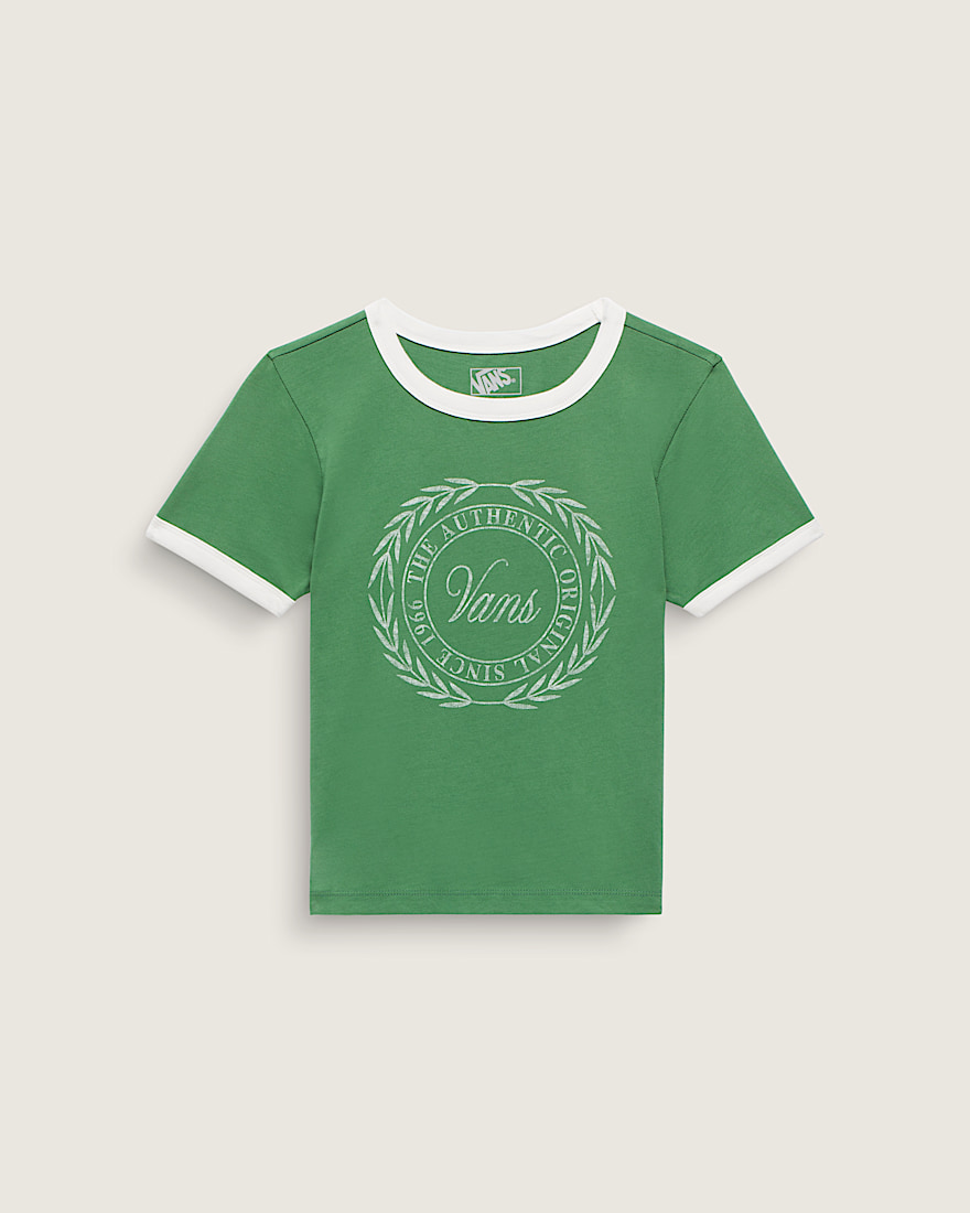 Crest Ringer TShirt VANS Fairway Green ALT3