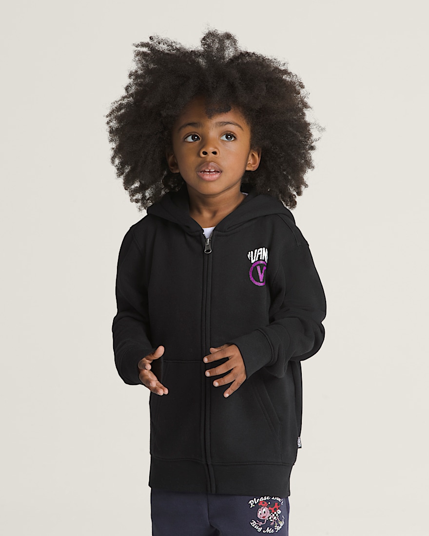 Little Kids Monster Ball Full Zip Hoodie VANS Black ALT1