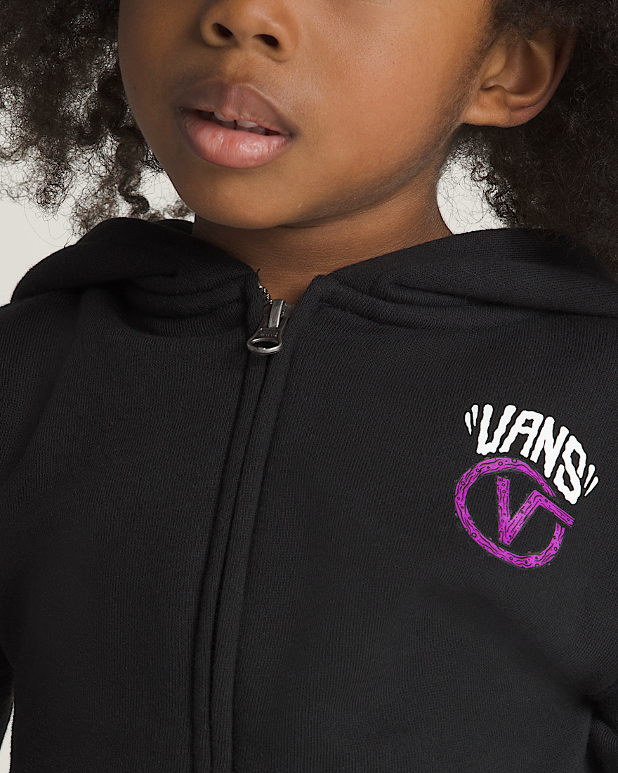 Little Kids Monster Ball Full Zip Hoodie VANS Black ALT3