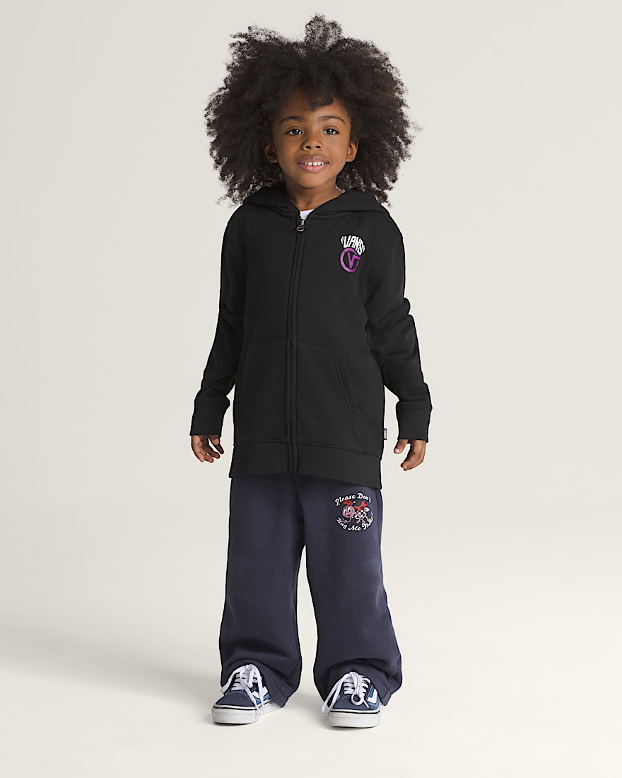 Little Kids Monster Ball Full Zip Hoodie VANS Black ALT2
