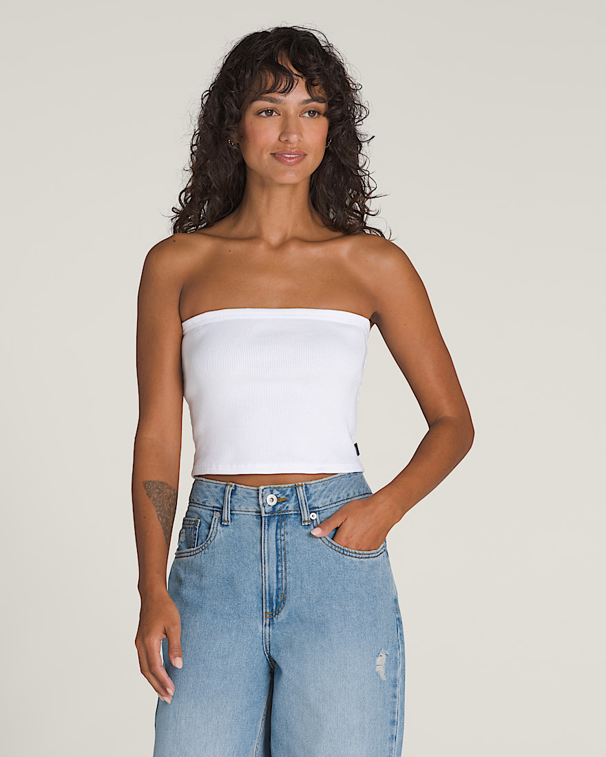 Drew Rib Tube Top VANS White ALT3