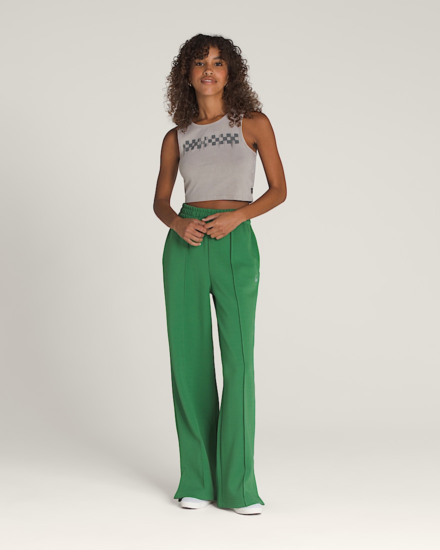 Checkerboard Fitted Crop Tank Top