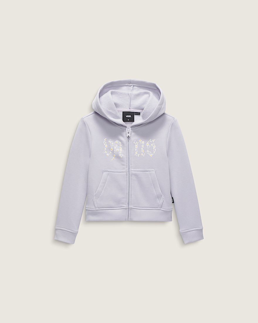 Little Kids Daisy Break Full Zip Hoodie VANS Evening Haze Purple Grey ALT4