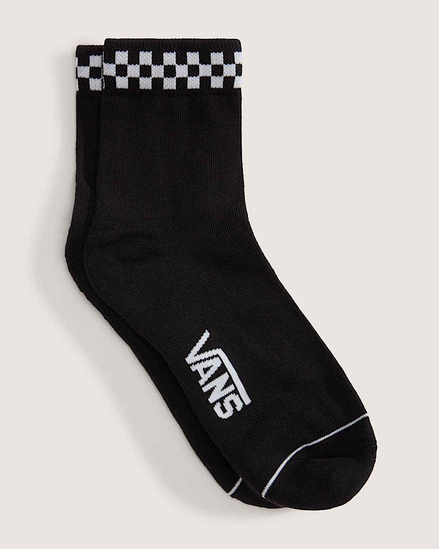 Peek-A-Check Half Crew Socks