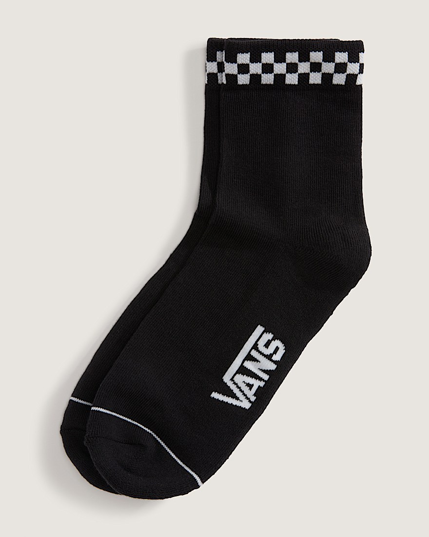 Peek-A-Check Half Crew Socks - 1