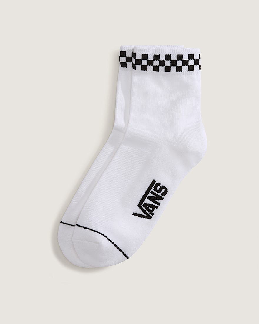 Peek-A-Check Half Crew Socks - 1