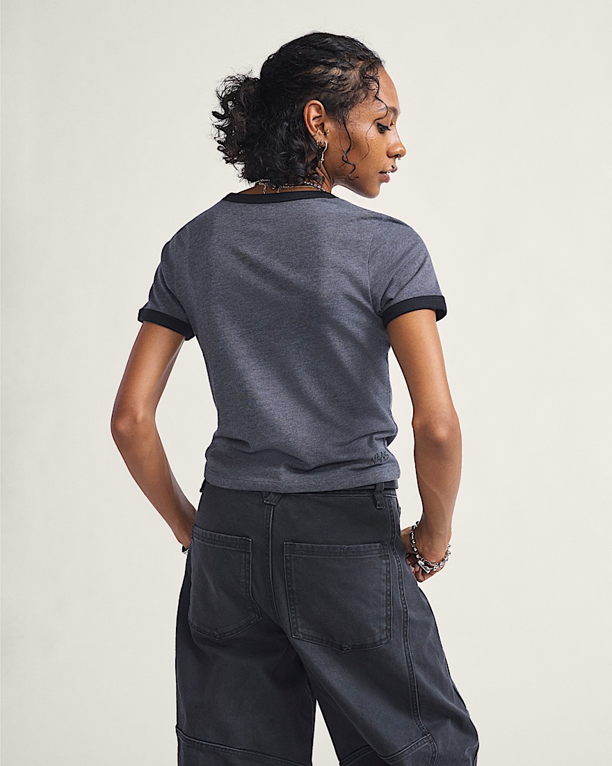 Cruzing Ringer TShirt VANS Asphalt Heather Grey ALT2