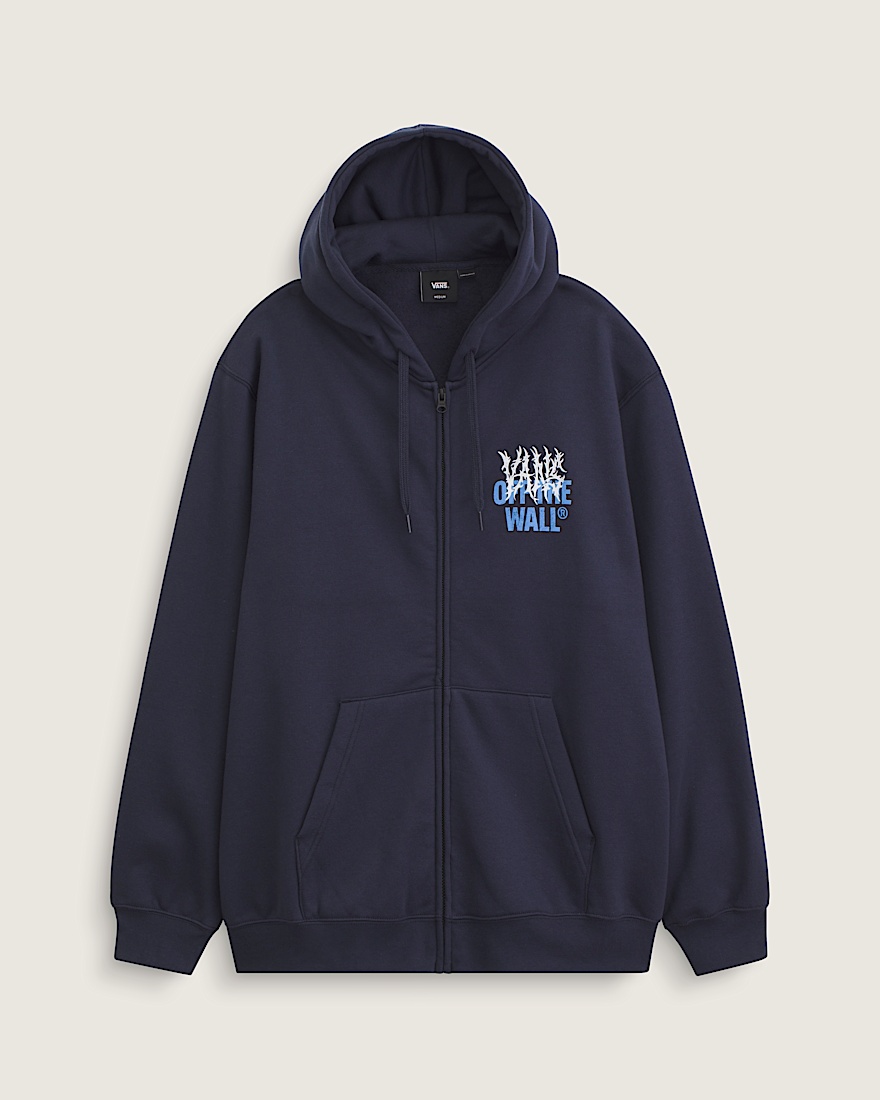 Metal Wall Zip Hoodie VANS Parisian Night Blue HERO