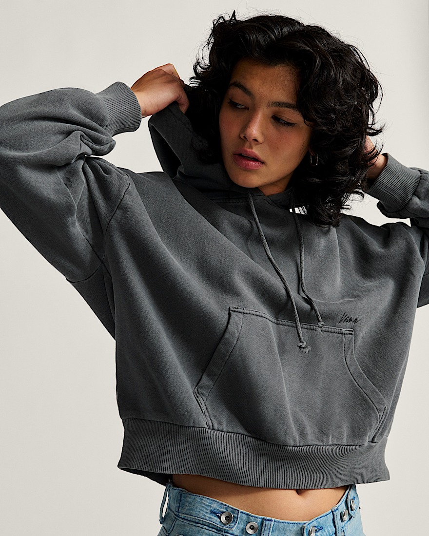 Retro Pullover Hoodie VANS Asphalt Grey ALT1