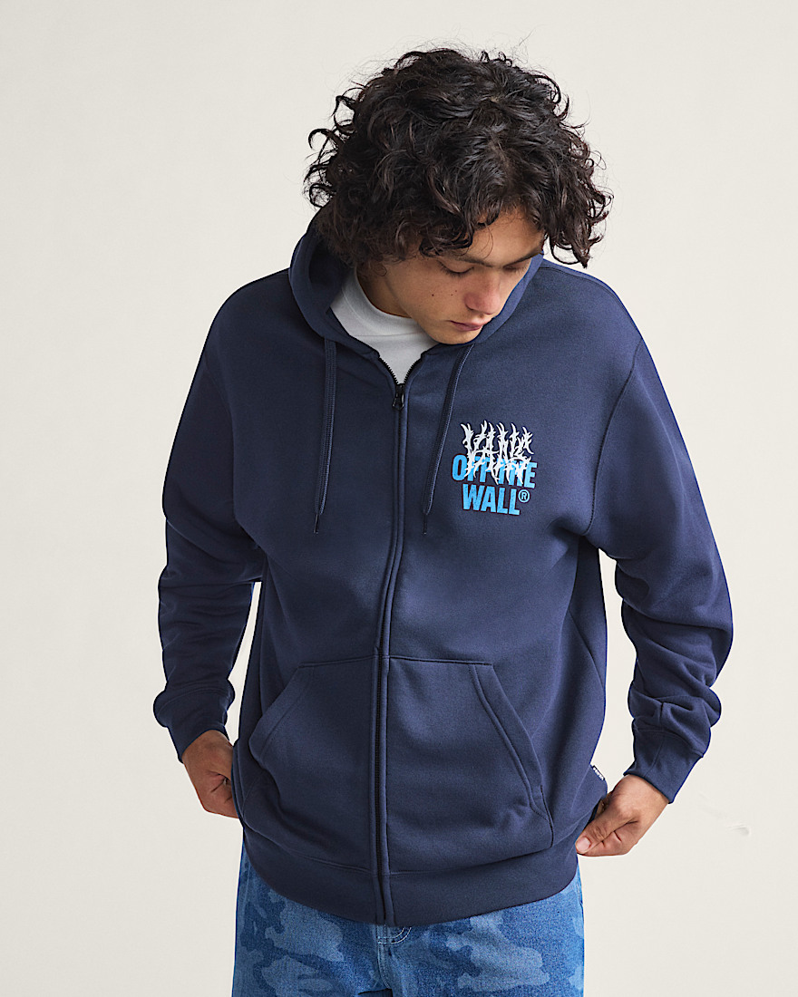Metal Wall Zip Hoodie VANS Parisian Night Blue ALT1