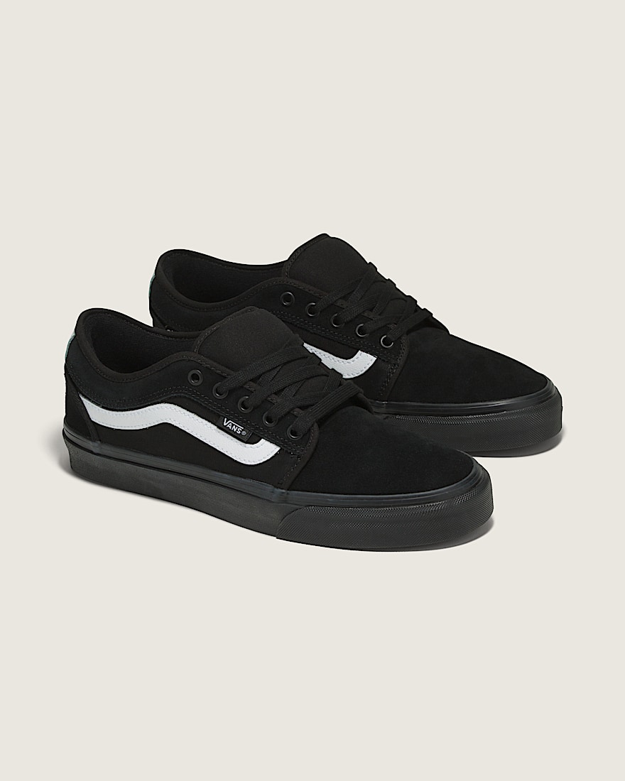 Skate Chukka Low Sidestripe Shoe VANS Black White ALT1