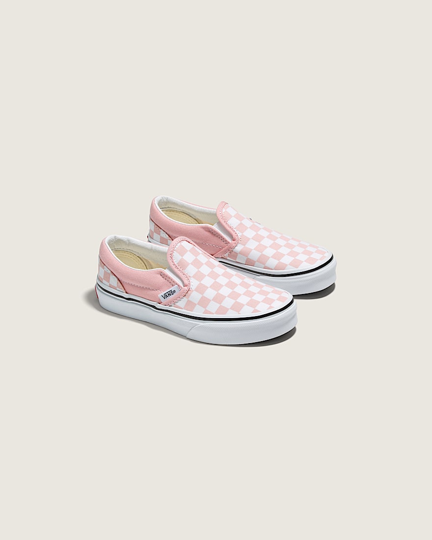 Little Kids Classic SlipOn Checkerboard Shoe VANS Checkerboard Powder Pink  True White ALT1