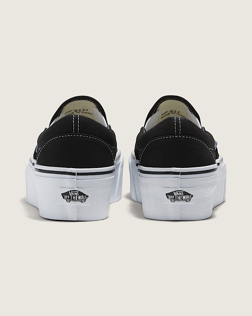 Classic SlipOn Platform Shoe VANS Black  True White ALT3
