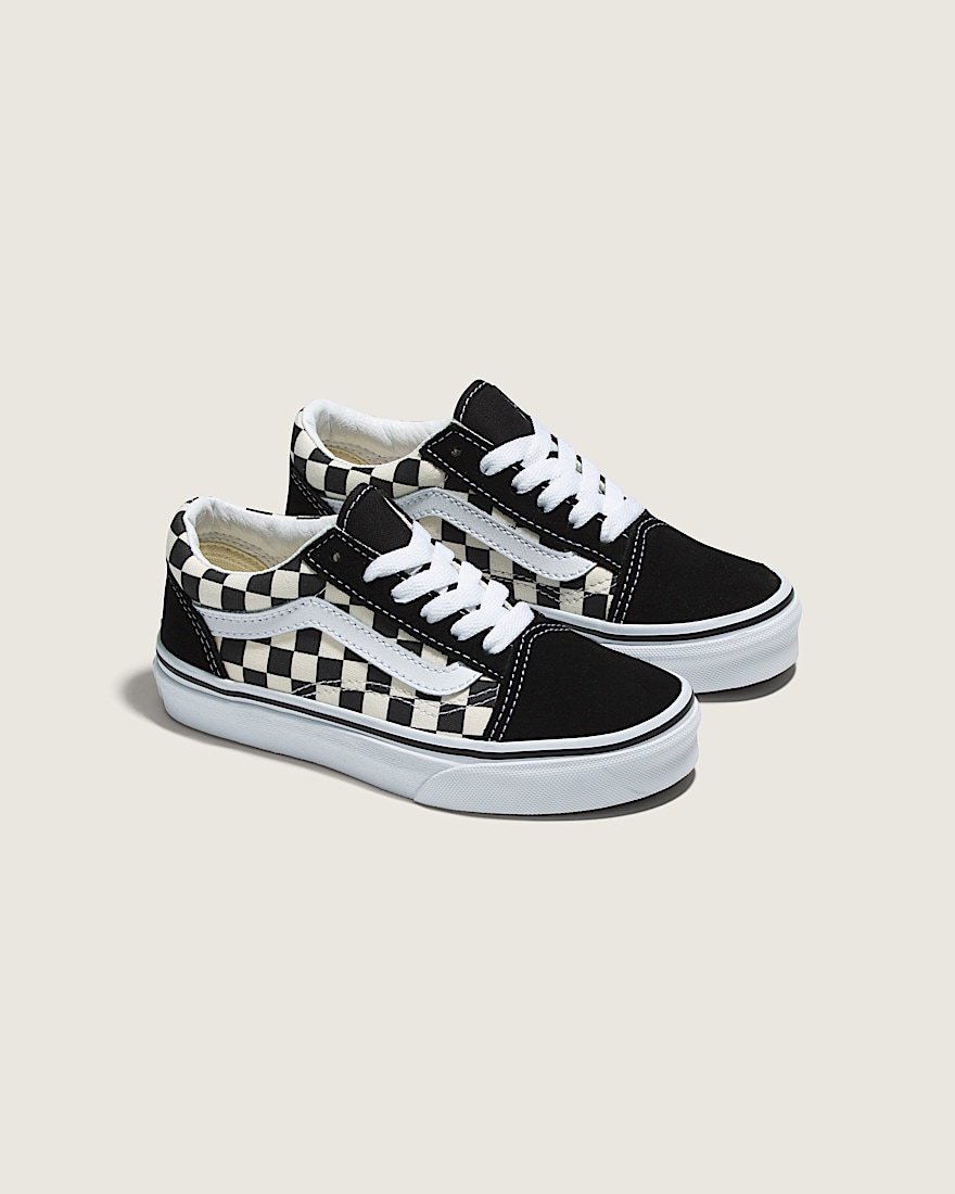 Little Kids Old Skool Shoe VANS Black White ALT1