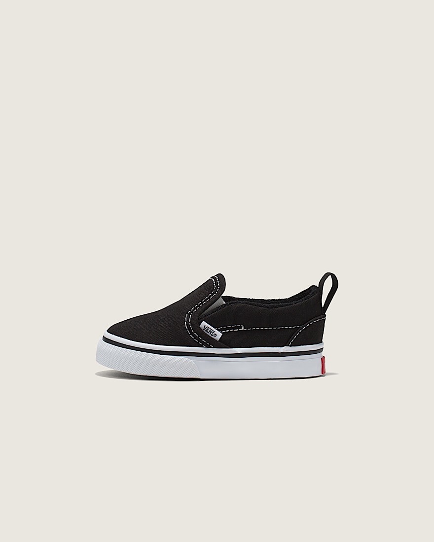 Toddler Classic SlipOn V Shoe VANS Black  True White HERO