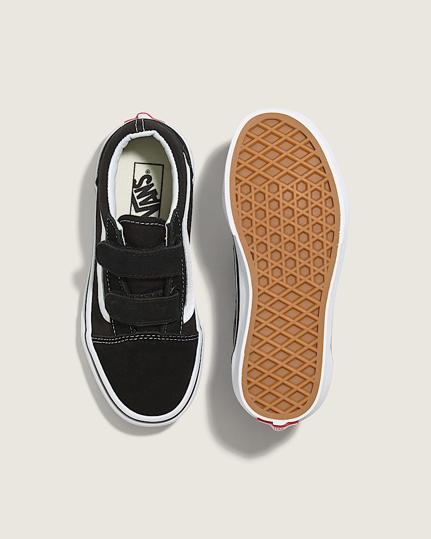 Little Kids Old Skool V Shoe VANS Black  True White ALT2