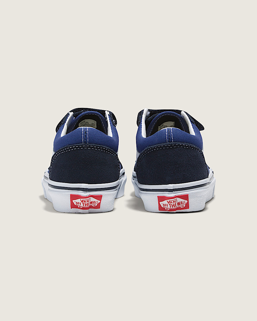Little Kids Old Skool V Shoe VANS Navy Blue  True White ALT3