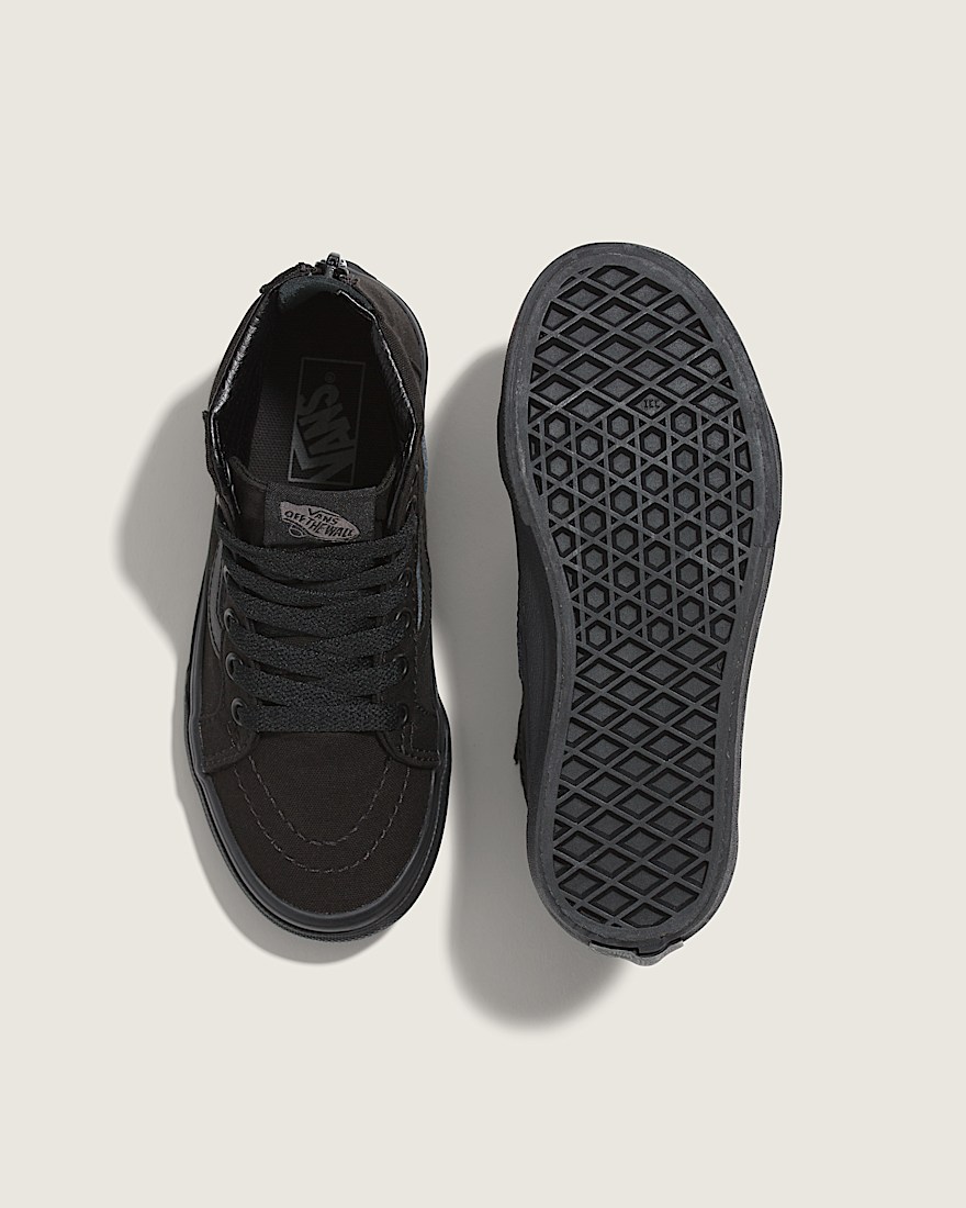 Little Kids Sk8Hi Zip Checkerboard Shoe VANS Checkerboard Black  Black ALT2