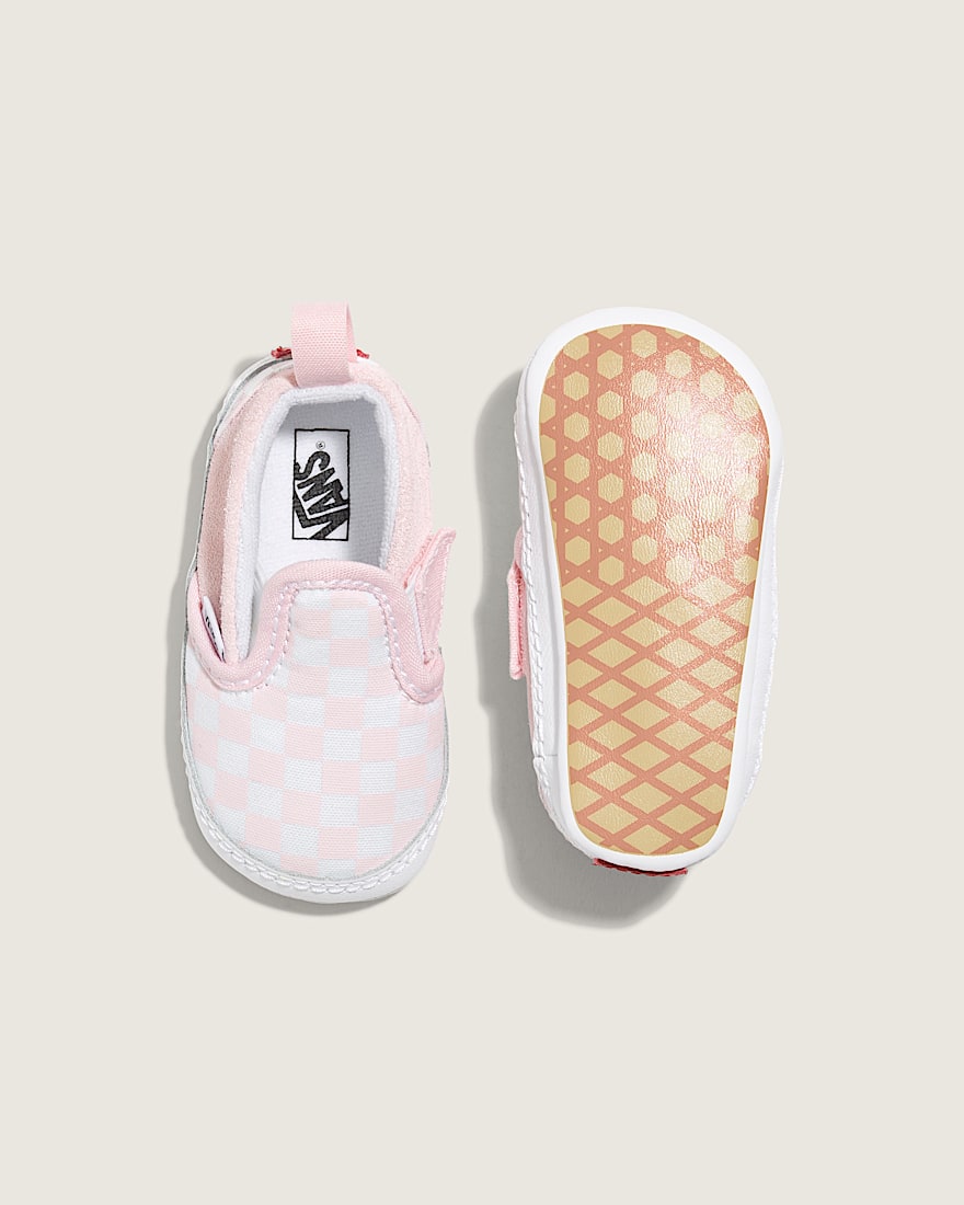 Infant SlipOn V Crib Checkerboard Shoe VANS Checkerboard Blushing Bride Pink  True White ALT2