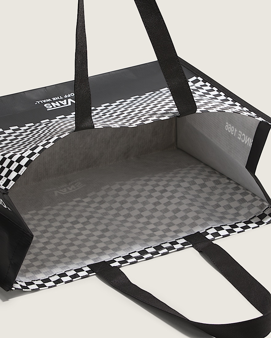 Checkerboard Reusable Tote Bag VANS Checkerboard Black ALT2