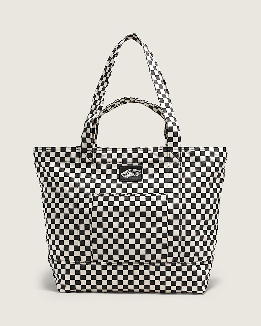 Tell All Zip Tote Bag VANS Checkerboard Black HERO