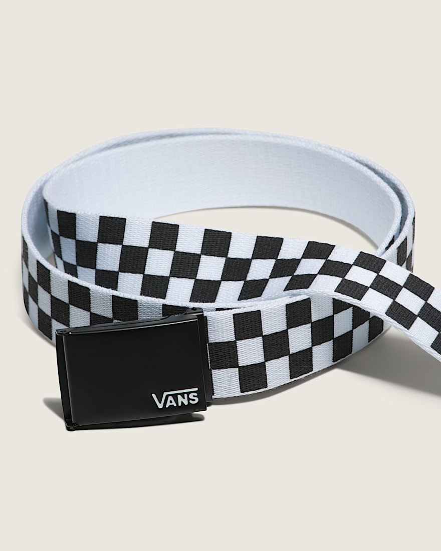 Checkerboard Deppster II Web Belt VANS Black White ALT1