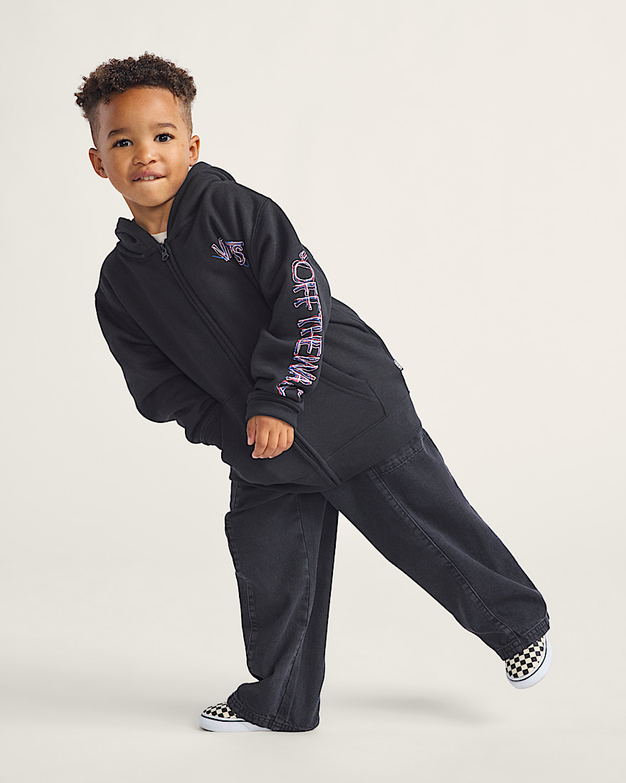 Little Kids Scribbled Past Zip Hoodie VANS Black ALT2