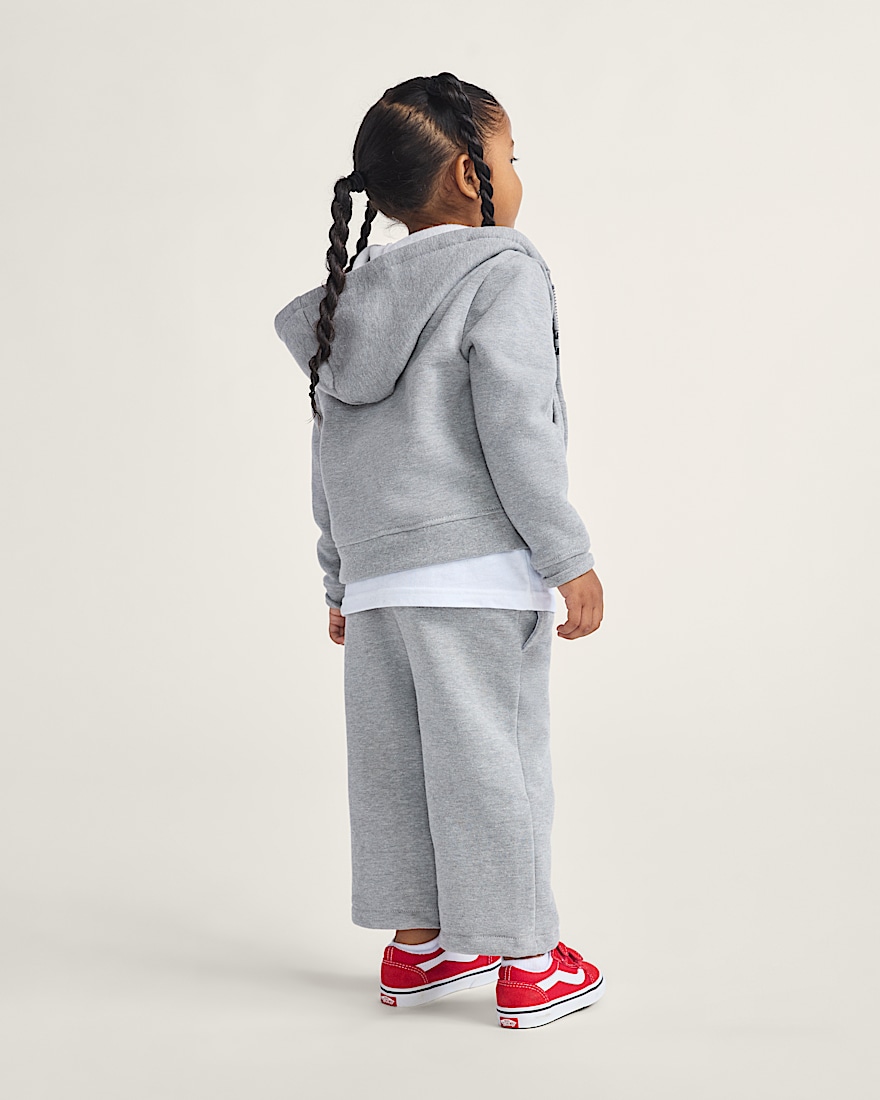 Little Kids Checker Cherries Pullover Hoodie VANS Cement Heather Grey ALT3