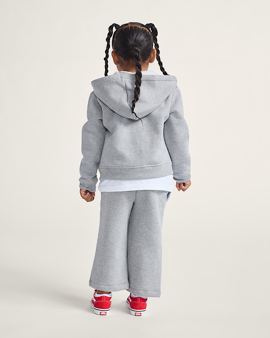 Little Kids Checker Cherries Pullover Hoodie VANS Cement Heather Grey ALT2
