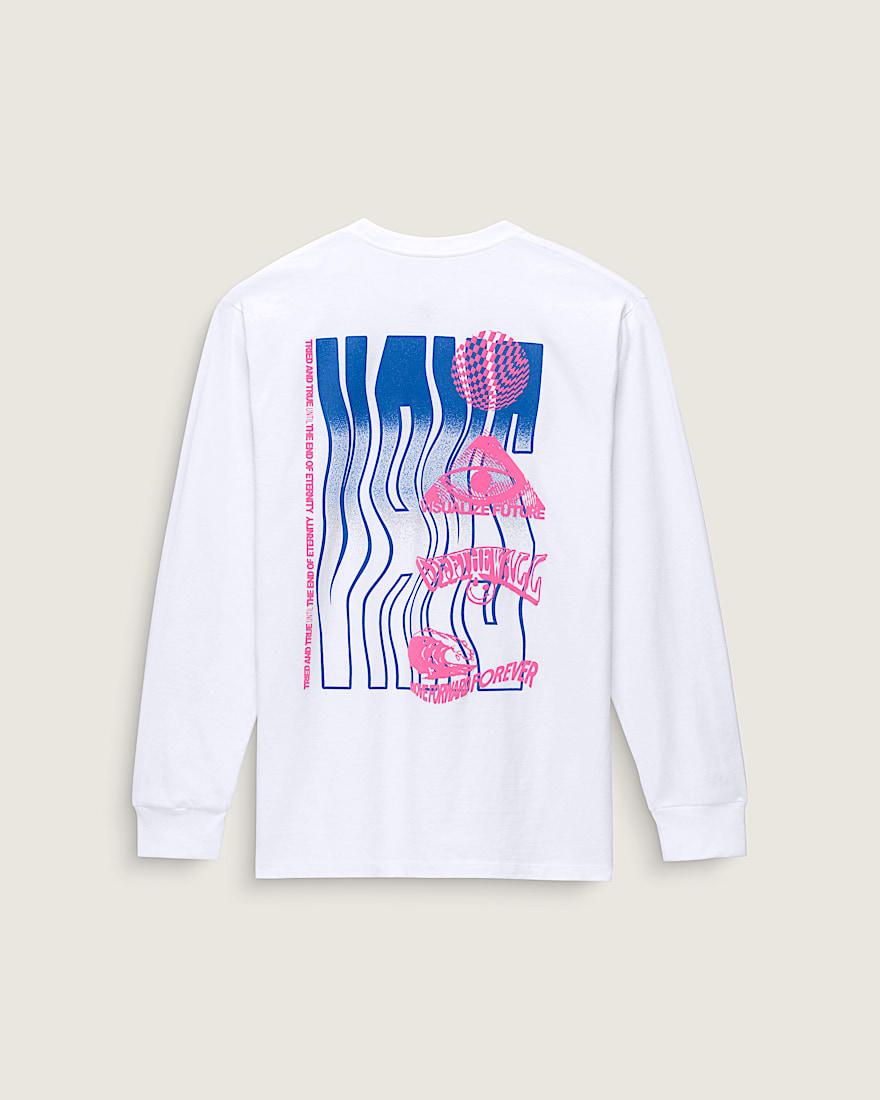 Digital Wavy Vans Long Sleeve TShirt VANS White ALT1