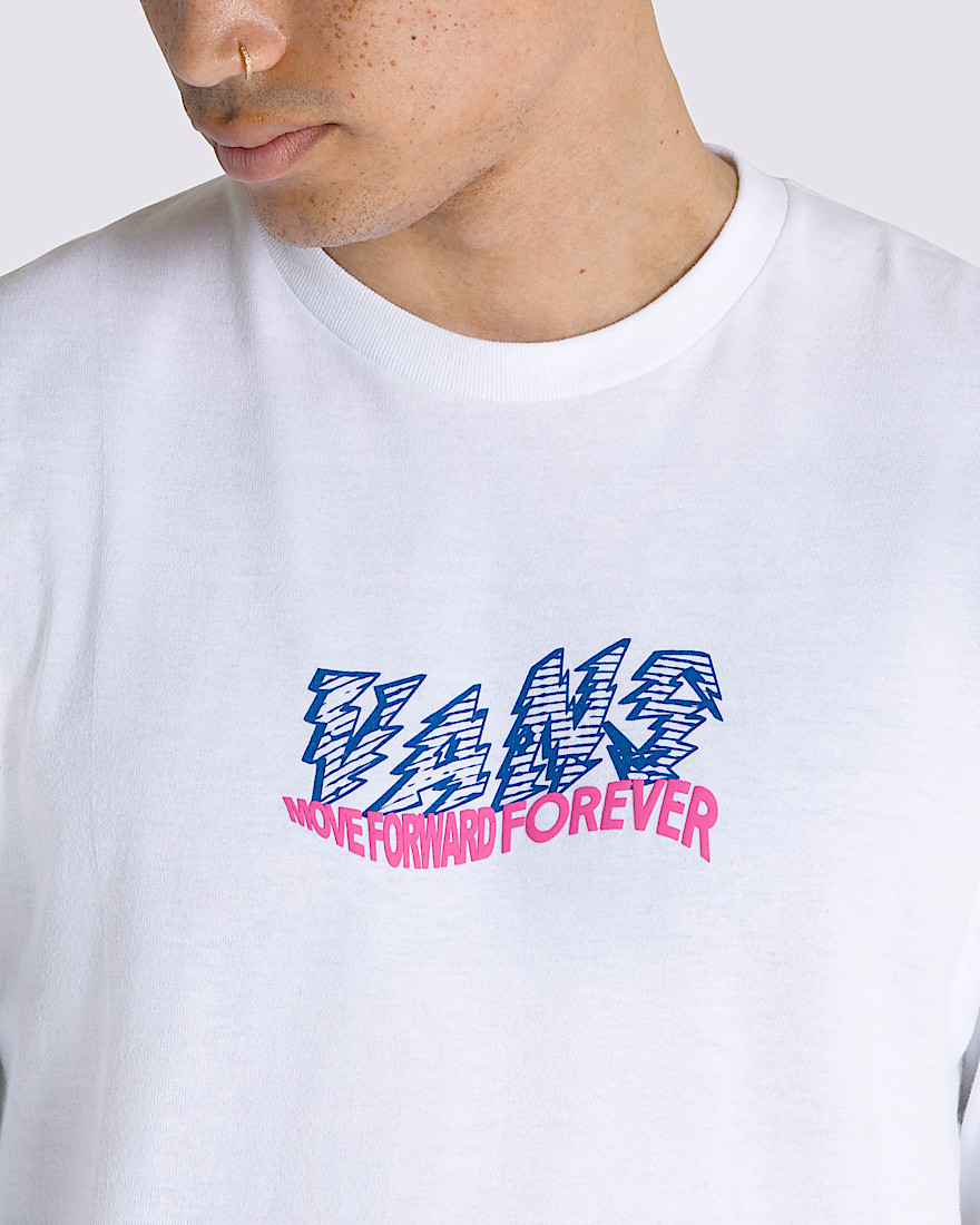 Digital Wavy Vans Long Sleeve TShirt VANS White ALT2