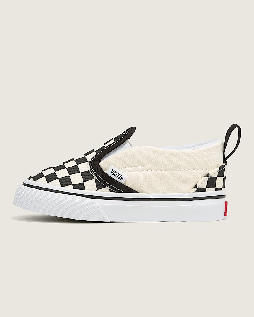 Toddler Classic SlipOn V Checkerboard Shoe VANS Checkerboard Black  White HERO