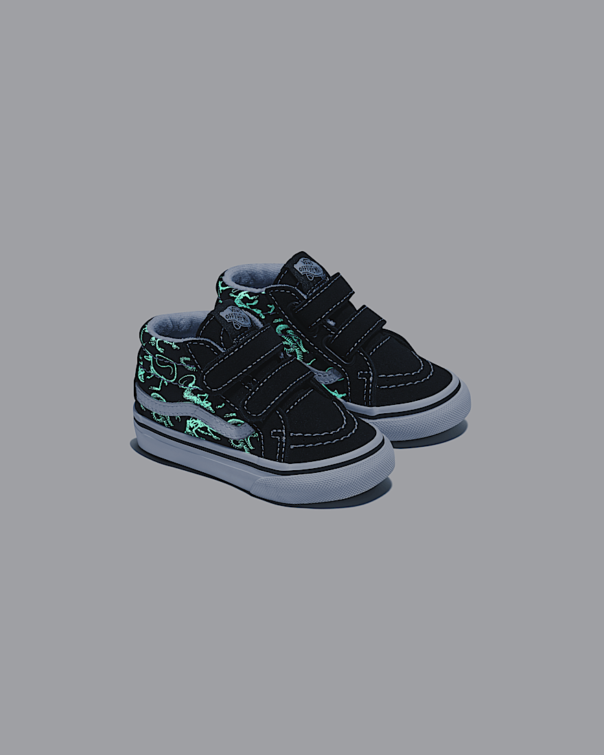 Toddler Sk8Mid Reissue V Skeletons Shoe VANS Black ALT4