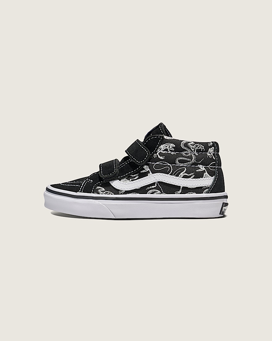 Little Kids Sk8Mid Reissue V Skeleton Shoe VANS Black HERO