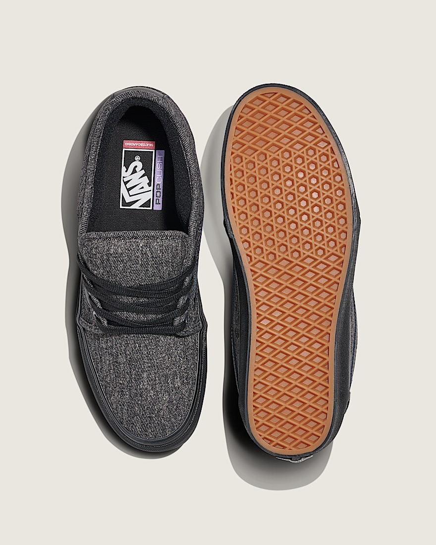 Skate Chukka Low Sidestripe Shoe VANS Charcoal Grey  Black ALT2